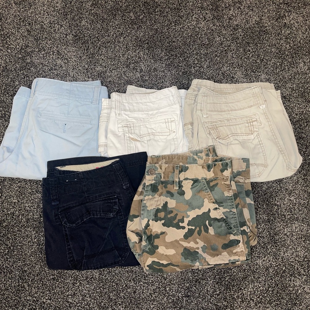 Assorted Shorts Collection - Blue, White, Black, Camo - Bulk